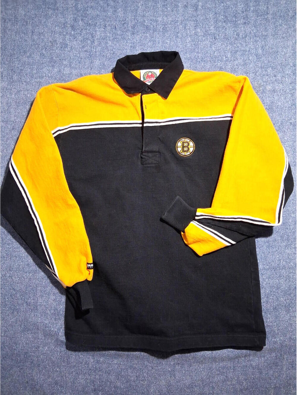 Boston Bruins Vintage Barbarian Men's Large NHL Rugby Jersey/Sweater